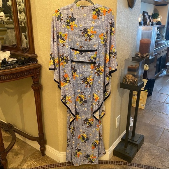 Vintage WINDSOR ROBES Floral Kimono Maxi Robe Size XS/S- RARE - Picture 6 of 10
